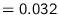 $= 0.032$